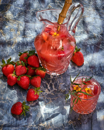 Strawberry Marigold Agua Fresca