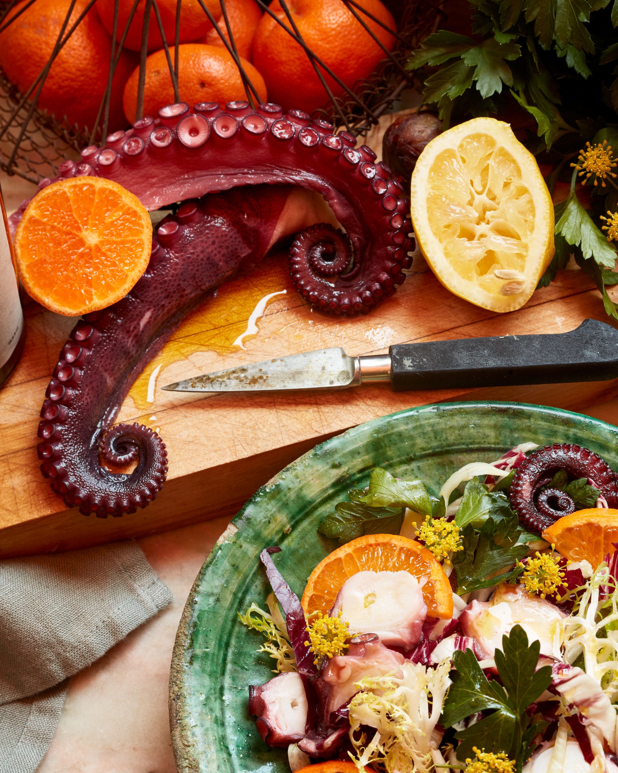 Radicchio &amp; Fennel Salad with Grilled Octopus – Flamingo Estate