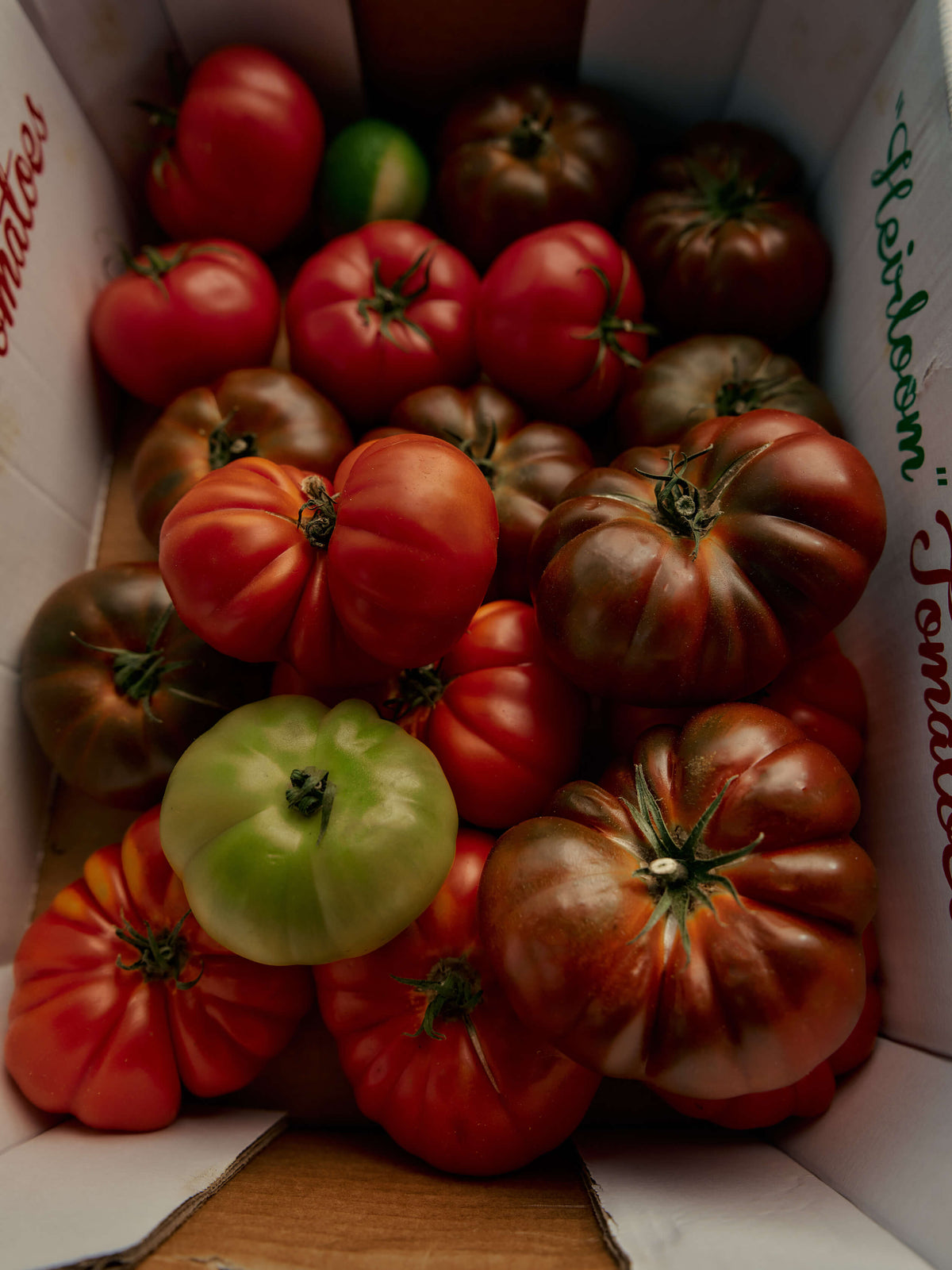 Vibrant assortment of fresh tomatoes, highlighting the scent inspiration.