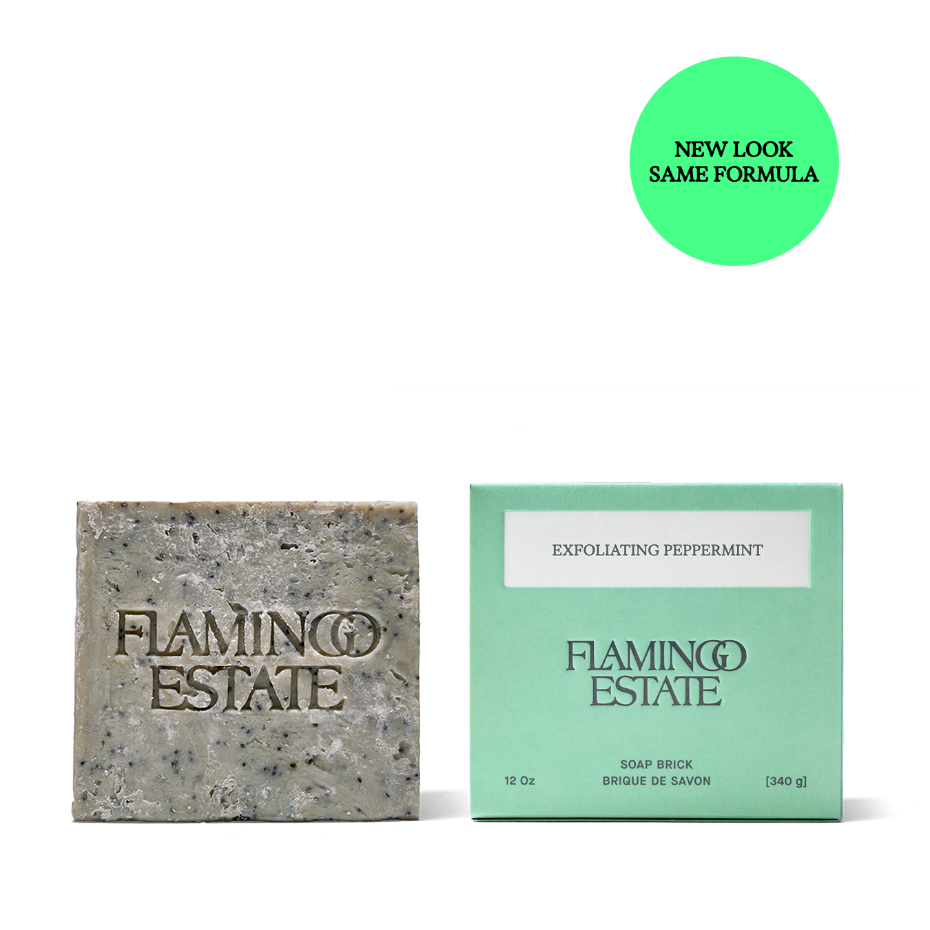 Exfoliating Peppermint Soap Brick - Flamingo Estate