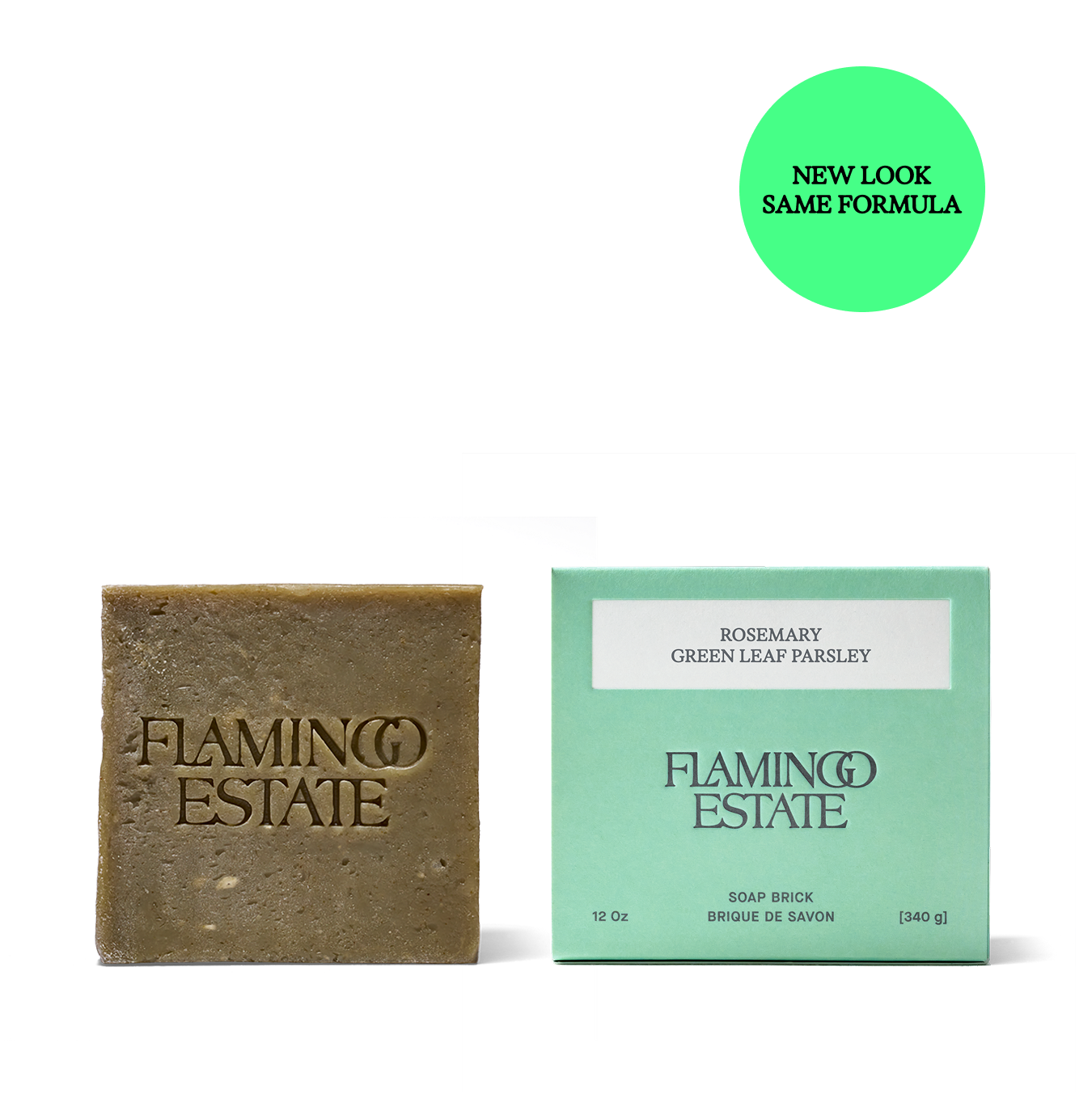 Rosemary Green Leaf Parsley Soap Brick - Flamingo Estate