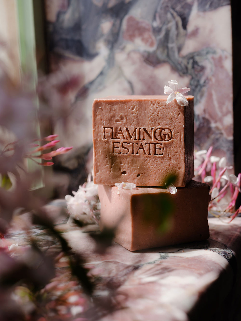 Jasmine Damask Rose Soap Brick - Flamingo Estate