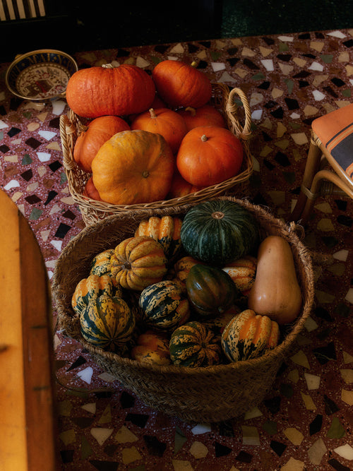 Roasted Kabocha Squash, Red Pepper and Dill Yogurt Sauce