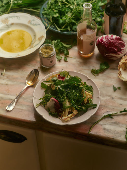 Salad in Wildflower Honey and Persimmon Vinaigrette