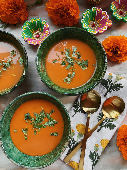 Diwali Soup with Tomato, Carrot & Beetroot