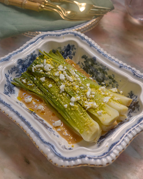 Chilled Leeks with Anchovy Dressing