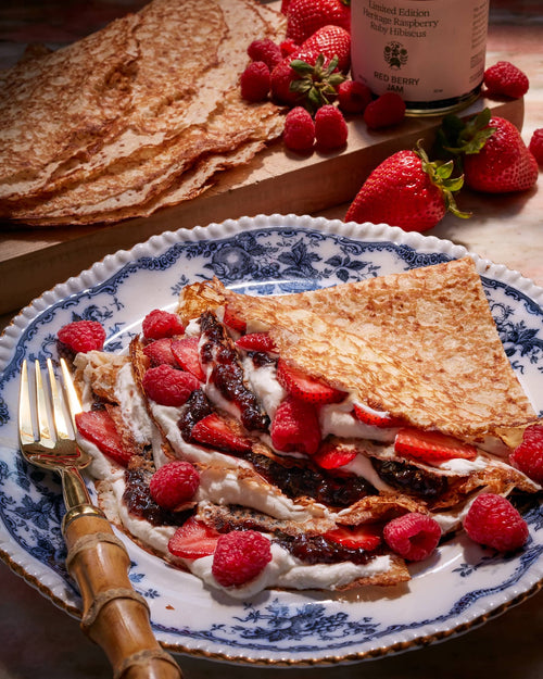 Crepes & Red Berry Jam