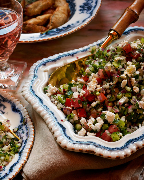 Israeli Chopped Salad with Tomatoes, Cucumber, Radish, and Feta