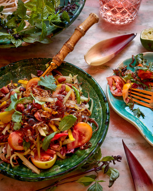 Banana Blossom and Beet Salad