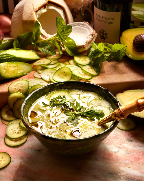 Cucumber Arugula Gazpacho