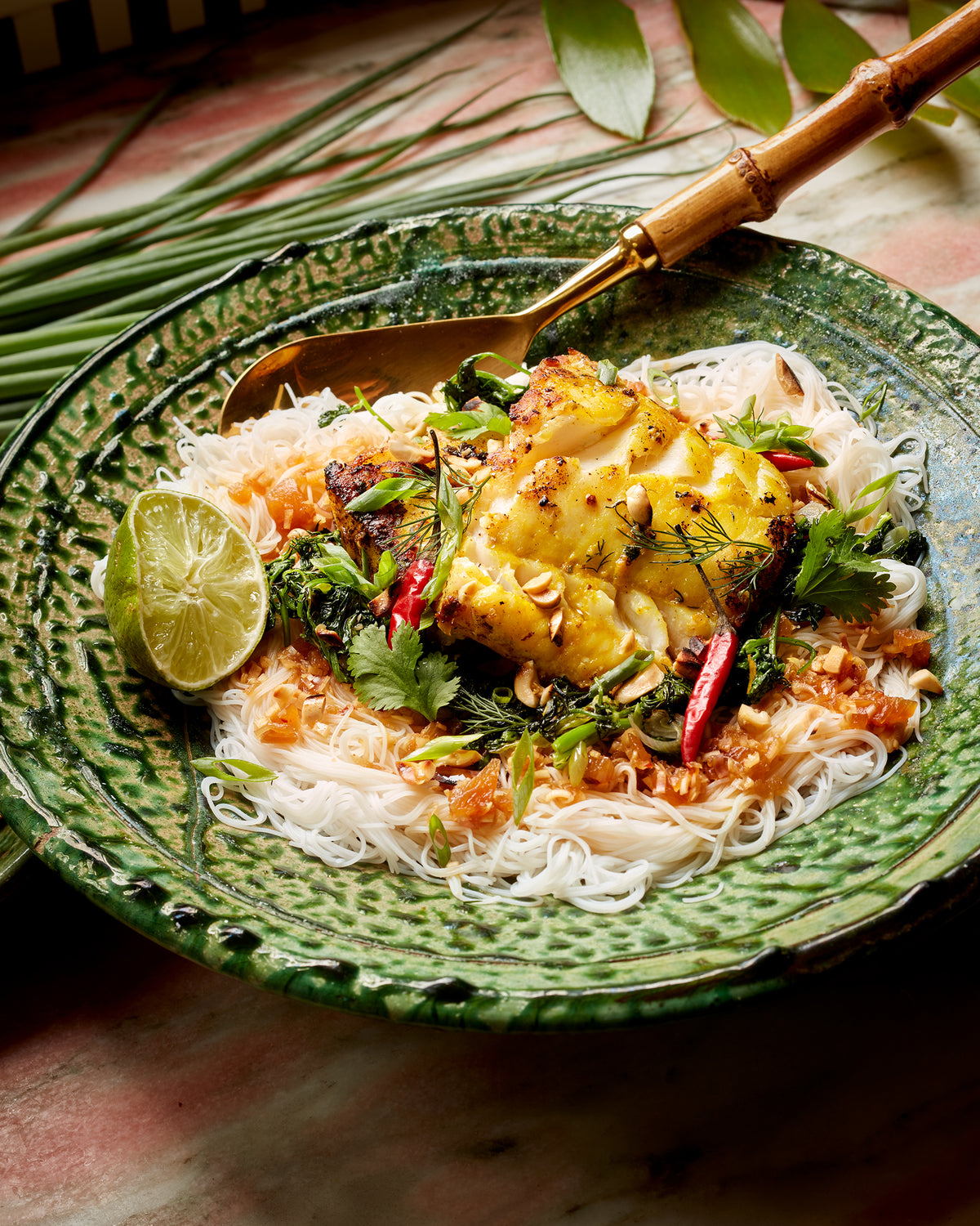 Cha Ca La Vong: Turmeric Fish with Dill & Vermicelli – Flamingo Estate
