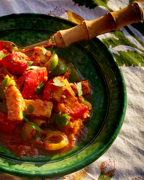Paneer Jalfrezi with Red & Green Bell Peppers