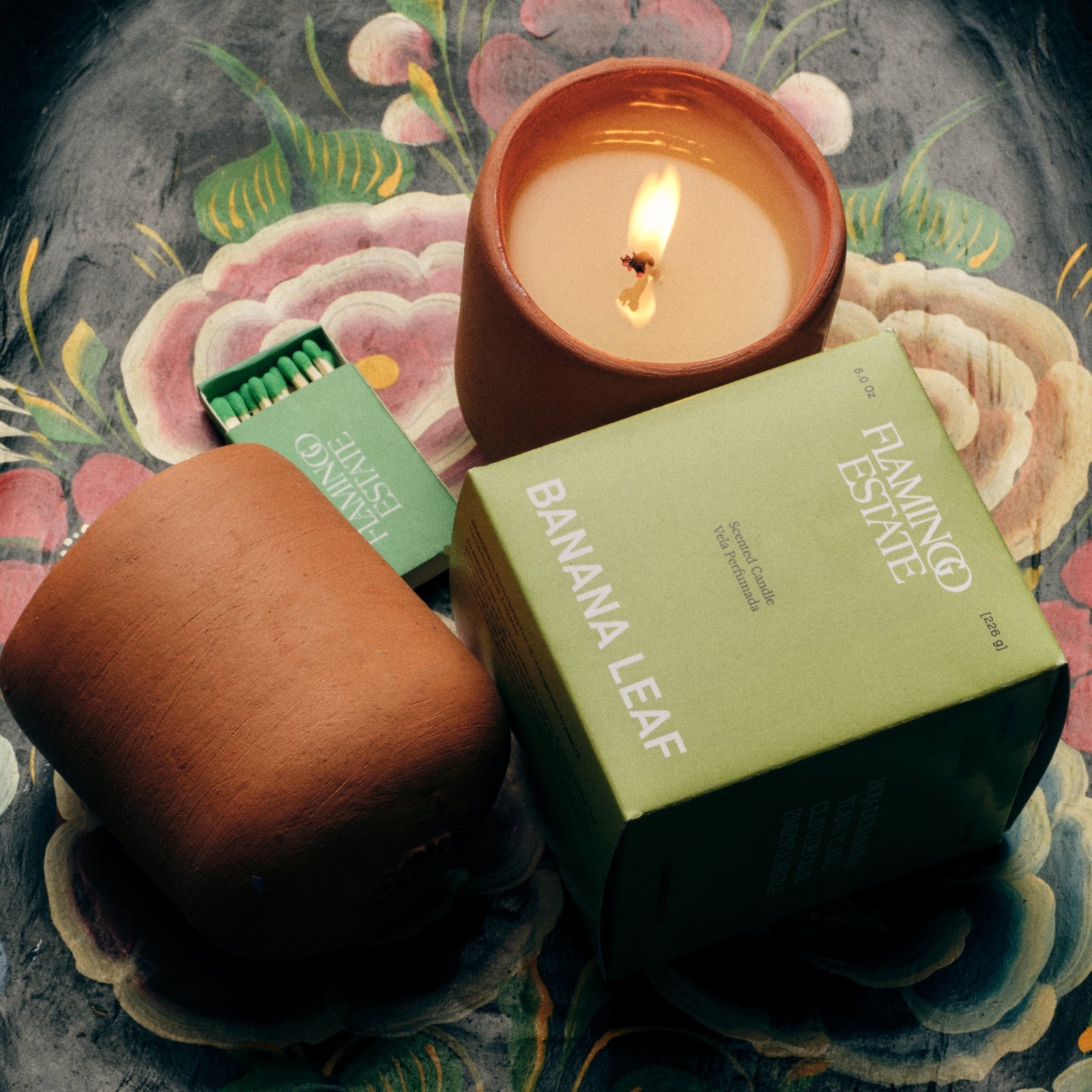 Banana Leaf Candle - Flamingo Estate