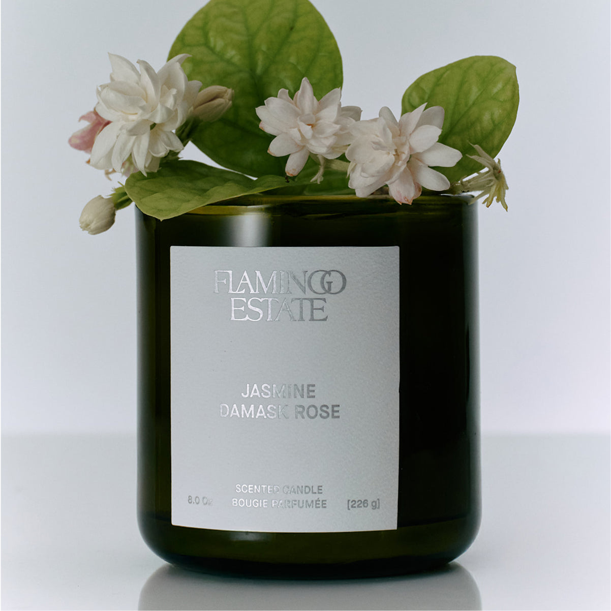 Jasmine Damask Rose Candle - Flamingo Estate