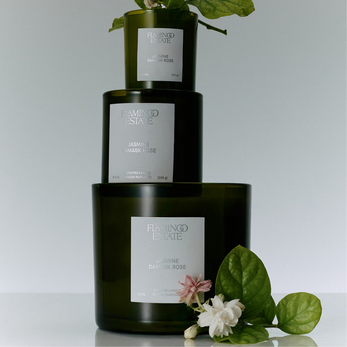 Jasmine Damask Rose Candle - Flamingo Estate