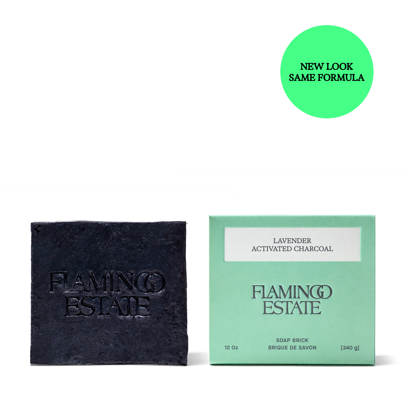 Lavender Activated Charcoal Soap Brick - Flamingo Estate