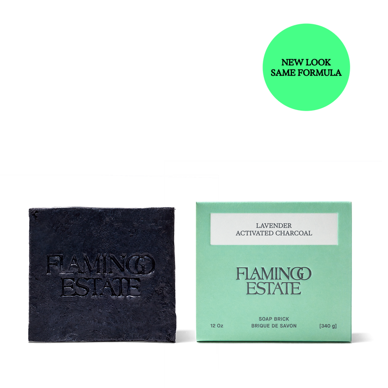 Lavender Activated Charcoal Soap Brick - Flamingo Estate