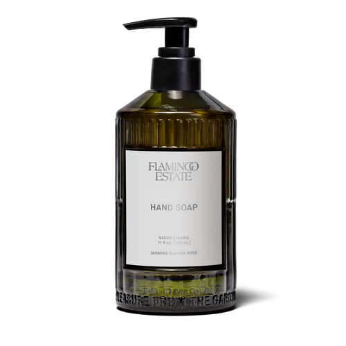 Flamingo Estate Jasmine Damask Rose Glass Hand Soap
