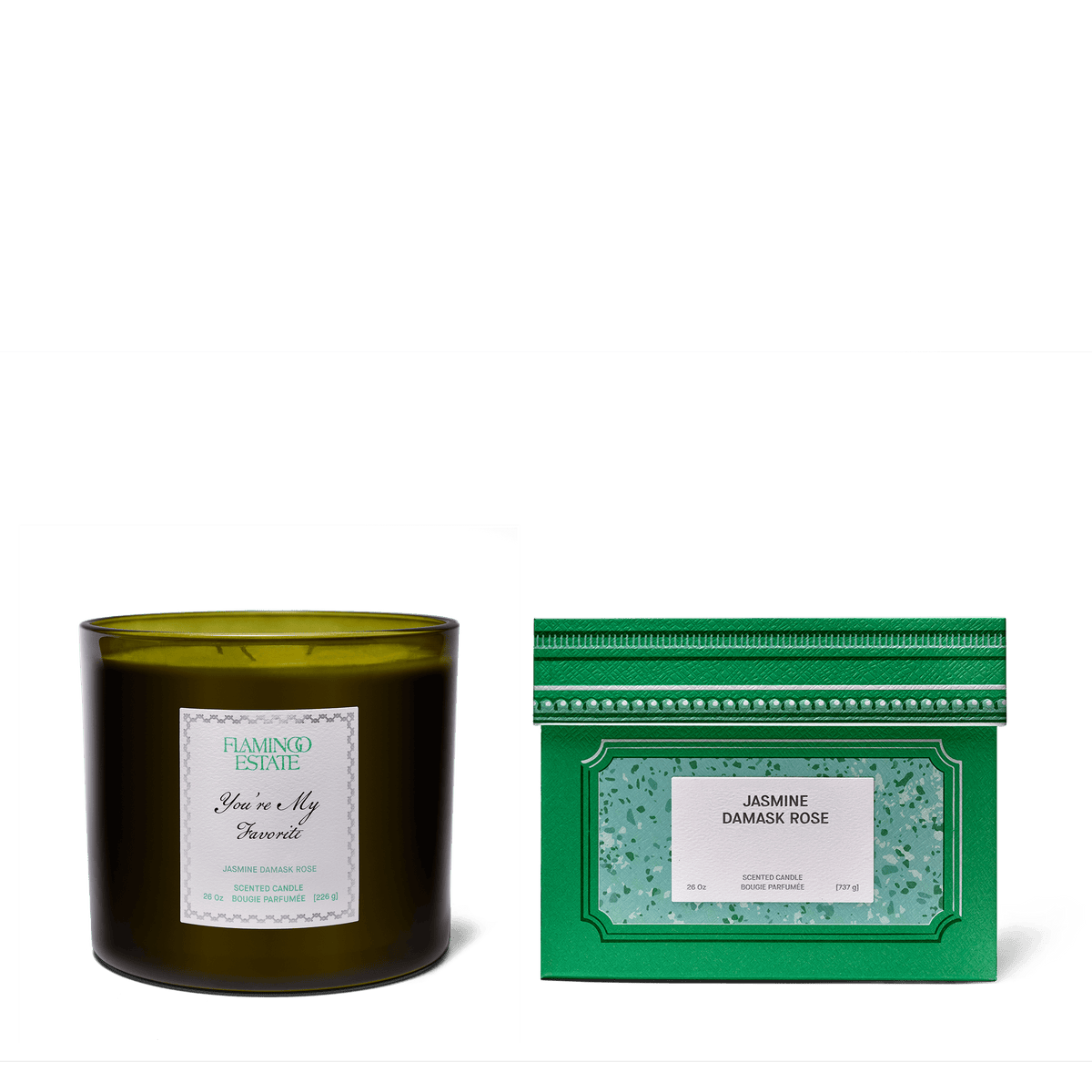 Personalized Jasmine Rose XL Candle - Flamingo Estate