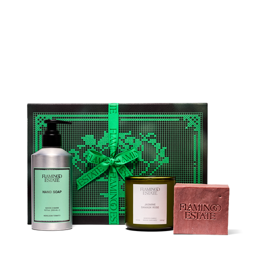 Flamingo Estate Jasmine Damask Rose Bath Set
