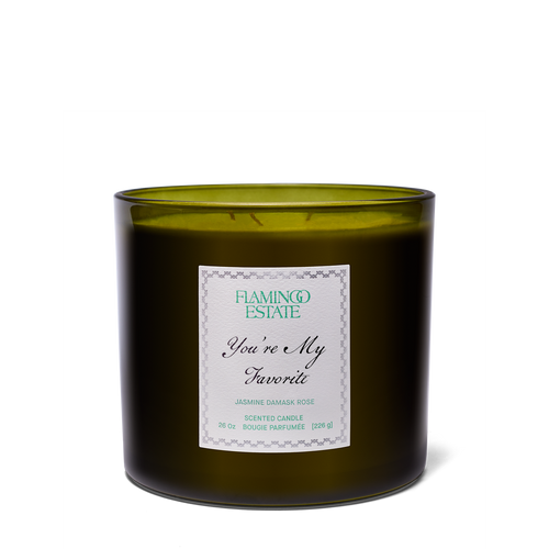 Flamingo Estate Personalized Jasmine Damask Rose XL Candle