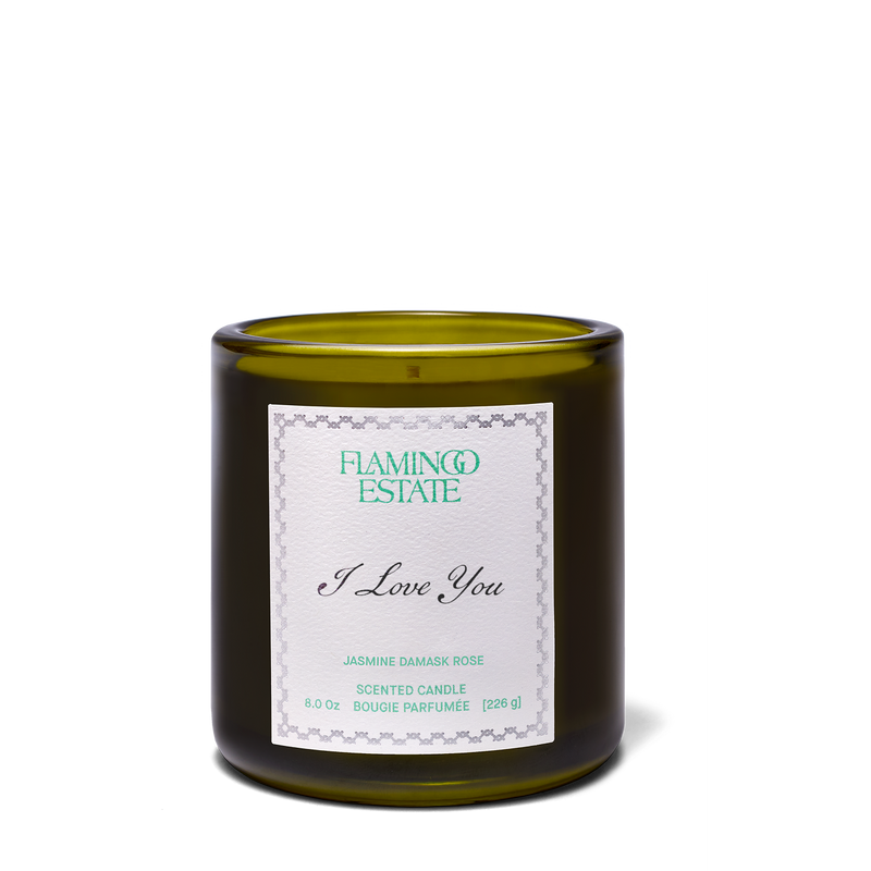 Personalized Jasmine Damask Rose Candle - Flamingo Estate