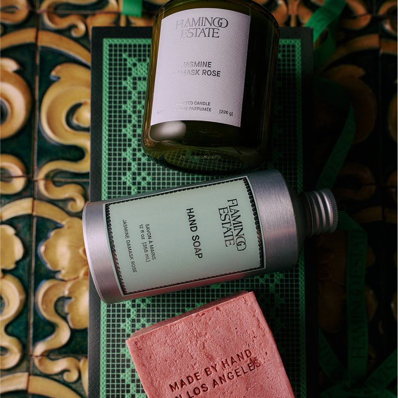 Jasmine Damask Rose Bath Set - Flamingo Estate