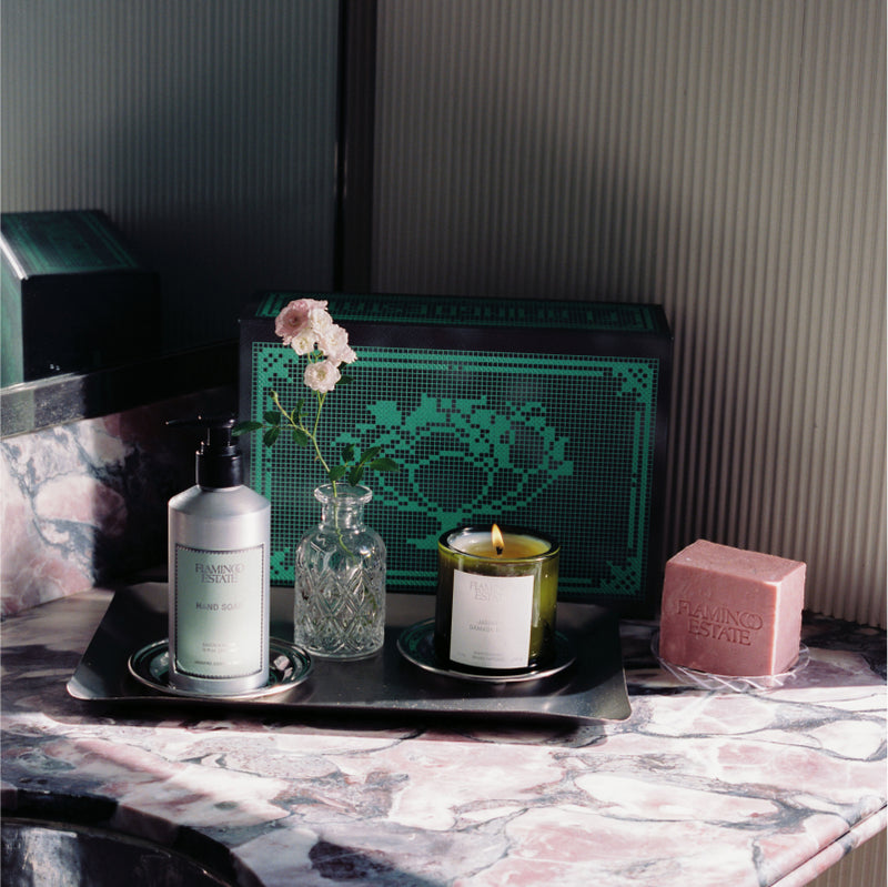 Jasmine Damask Rose Bath Set - Flamingo Estate