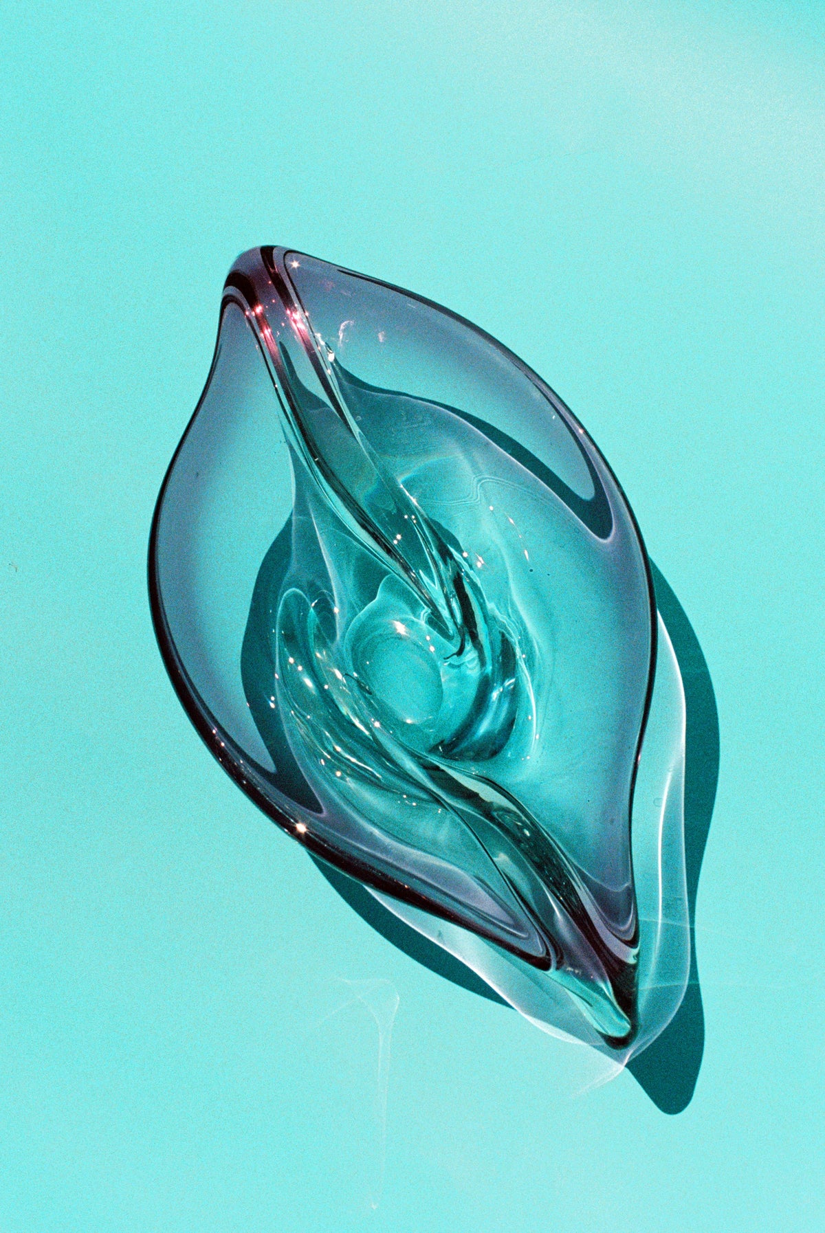 Large Murano Glass Centerpiece Bowl by Sommerso