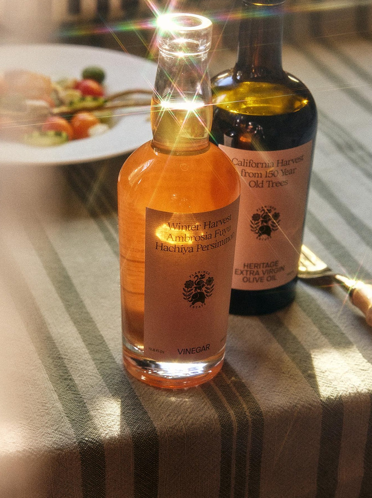 Bottle of vinegar labeled 