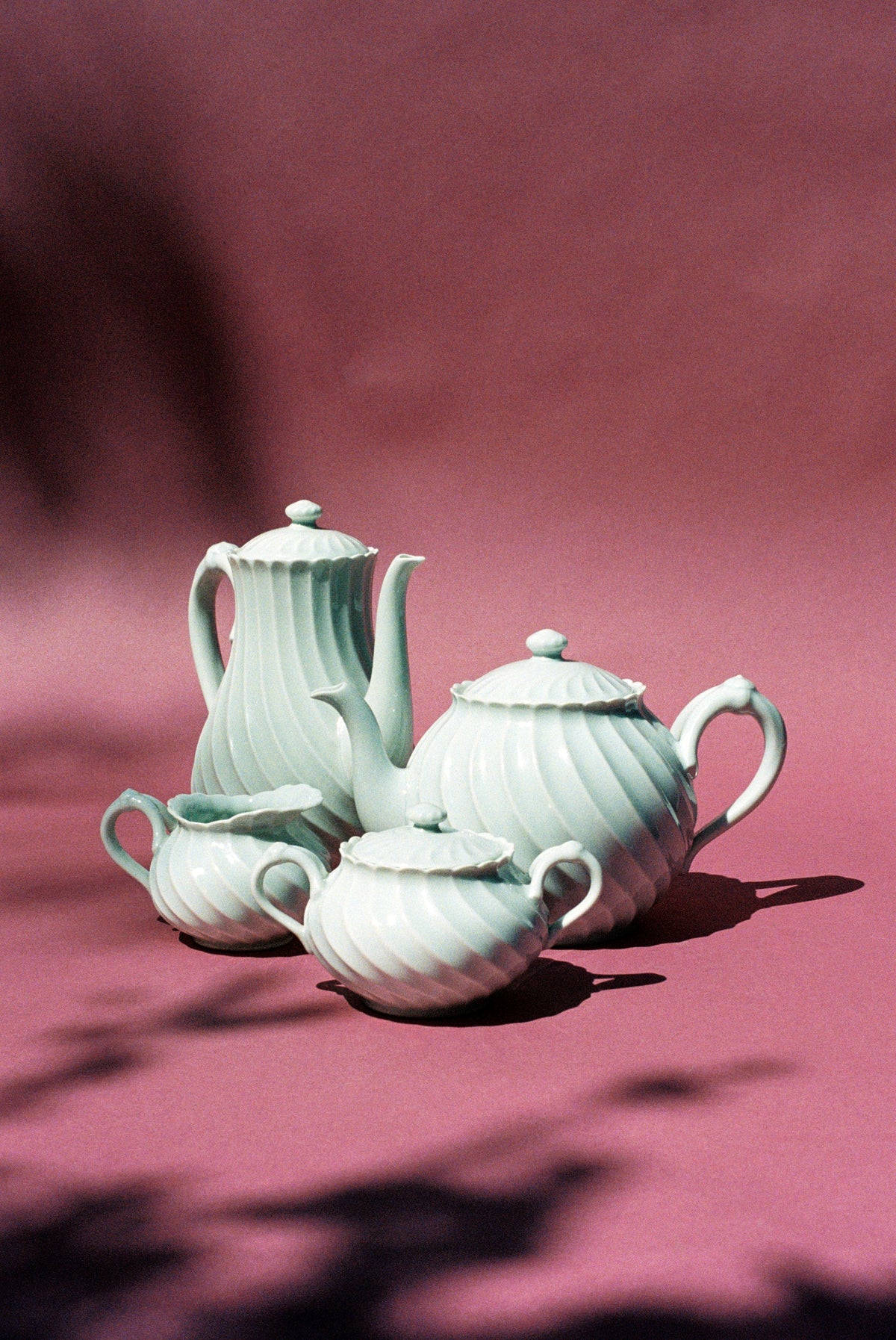 Ridged Tea Set - Flamingo Estate
