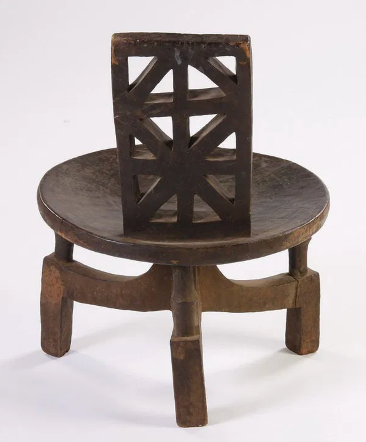 20th Century African Hand-Carved Tripod Chair - Flamingo Estate
