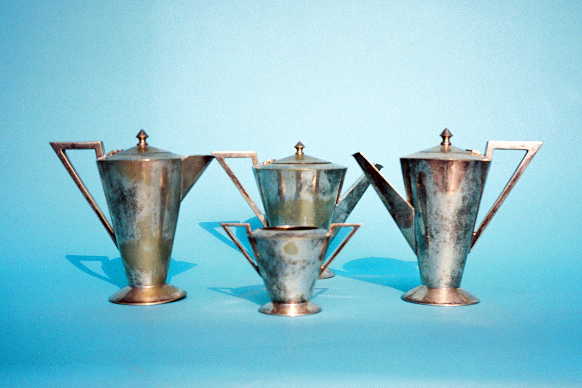 Vintage Art Deco Silverplate Tea & Coffee Service, Set of Four - Flamingo Estate