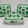 Chinese Export Green Fitzhugh Porcelain Collection, 34 Pieces