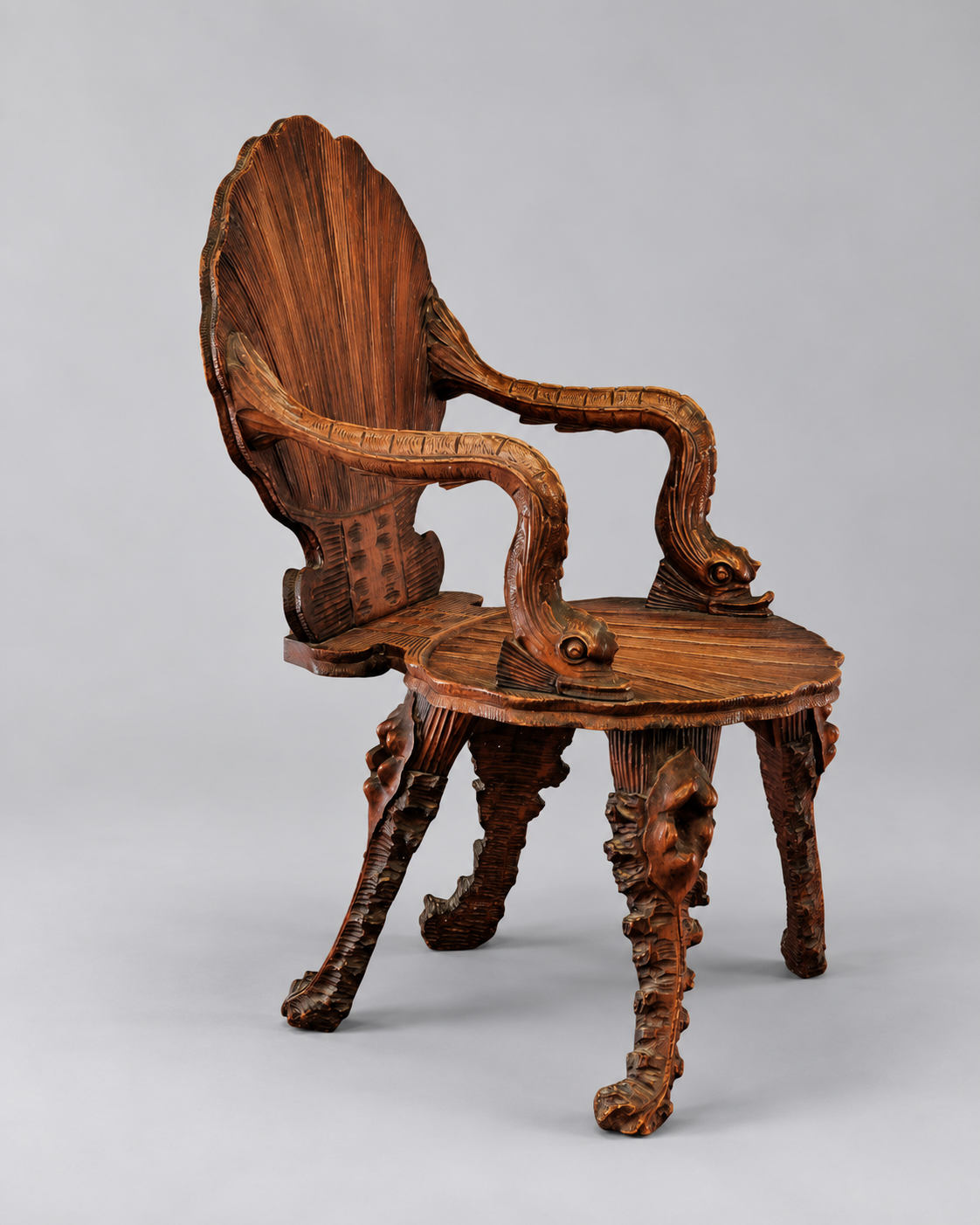 Antique Venetian Grotto Armchair, circa 1880 - Flamingo Estate